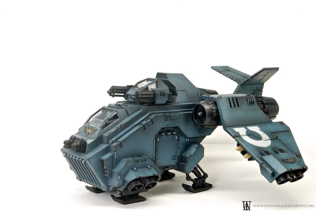 Airbrush, Space Marines, Stormraven, Ultramarines, Weathered